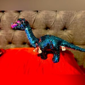 TY flippables 13” Tremor limited collection blue and pink dinosaur 🦕
